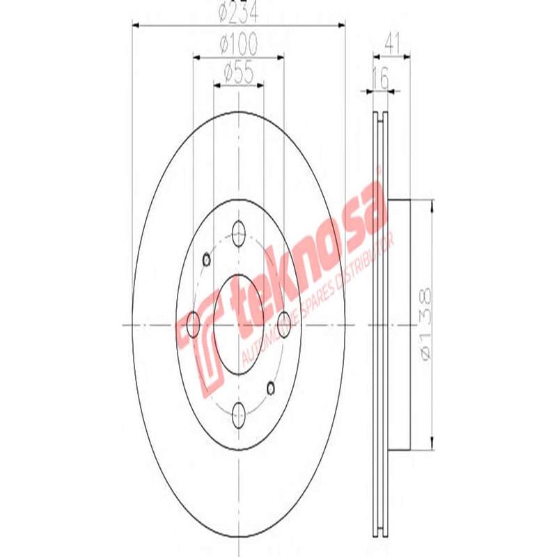 Brake Disc Daihatsu Charade Move Sirion 1.0 03 (Front Vented)