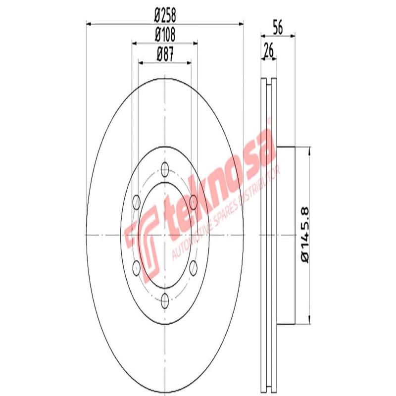 Brake Disc Kia Pregio 2.7D (Front Vented)