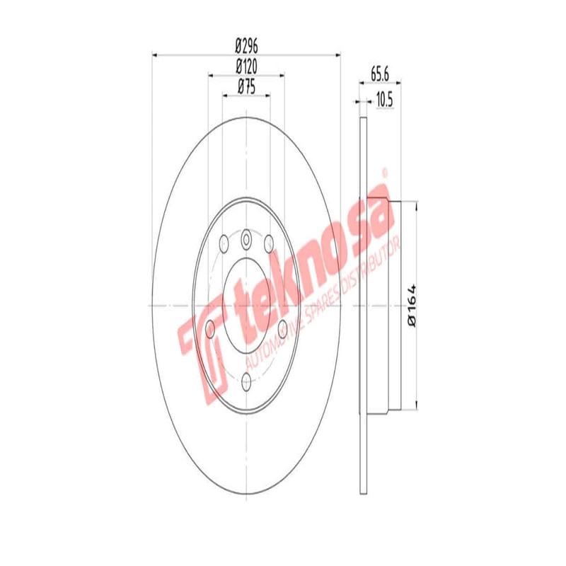 Brake Disc Bmw 116 120 07 (Rear Solid)