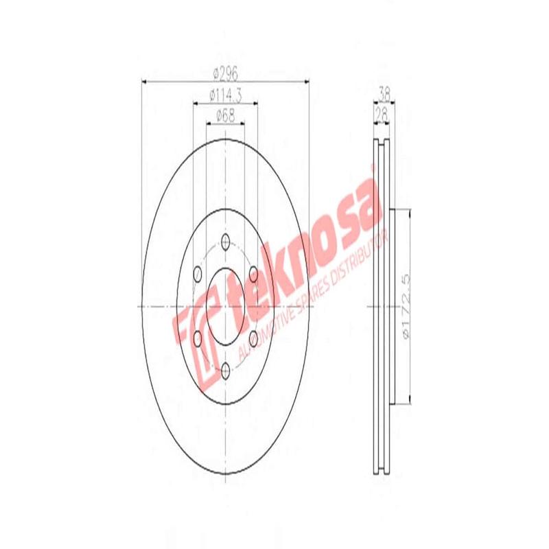 Brake Disc Nissan Navara 05 (Front Vented)