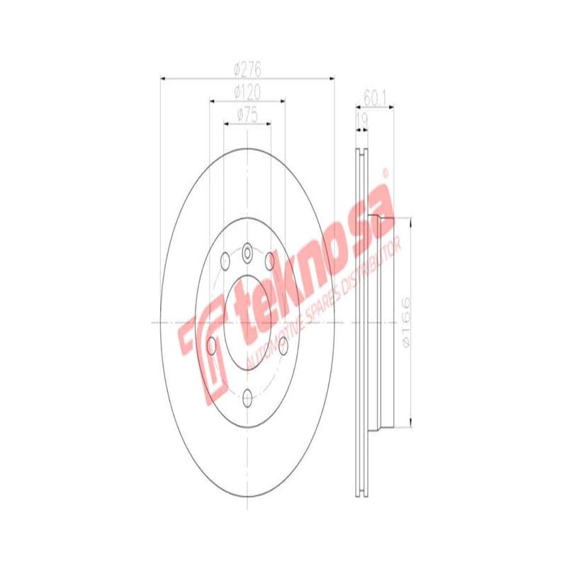 Brake Disc Bmw 328Ic 323I 318T (Rear Vented)