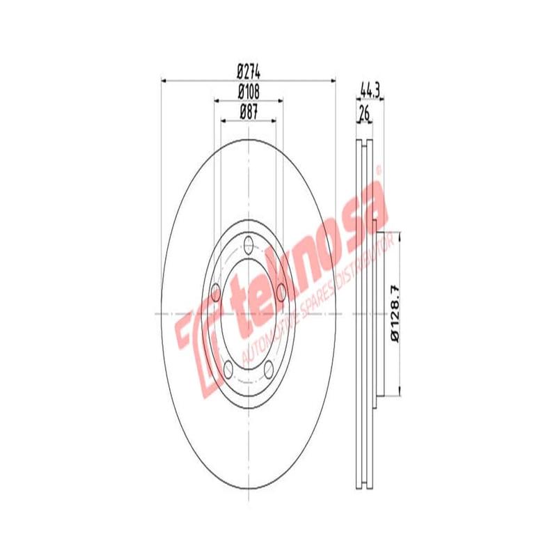 Brake Disc Hyundai H100 (Front Vented)