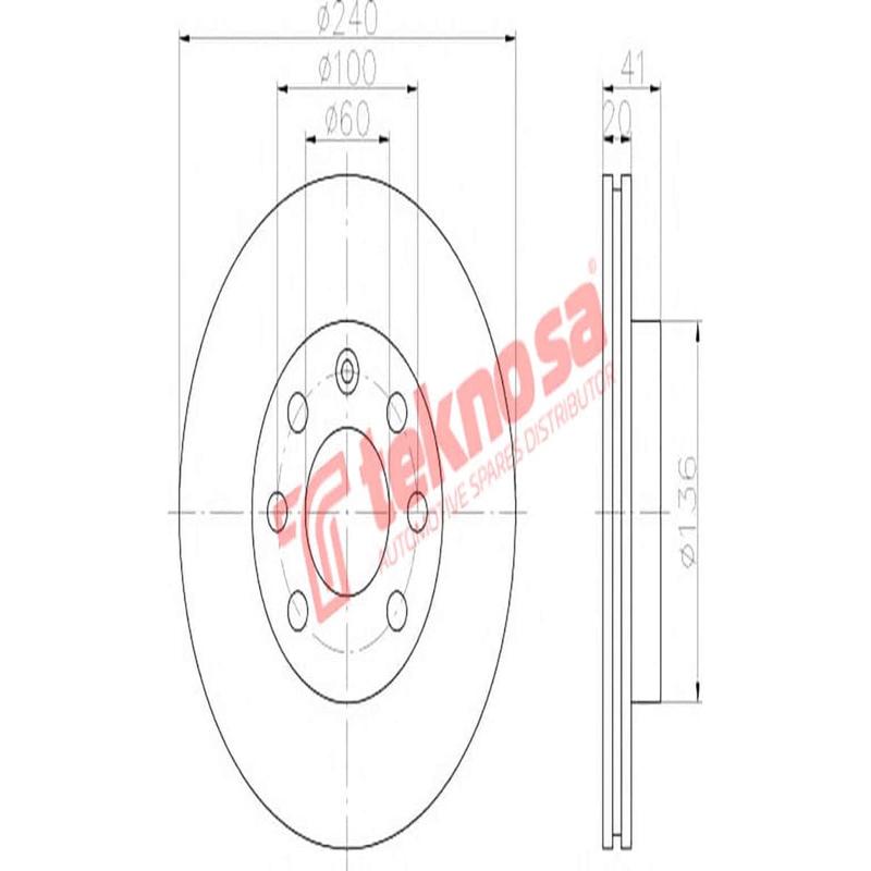 Brake Disc CoRear Solida Ldv 00 (Front Vented)