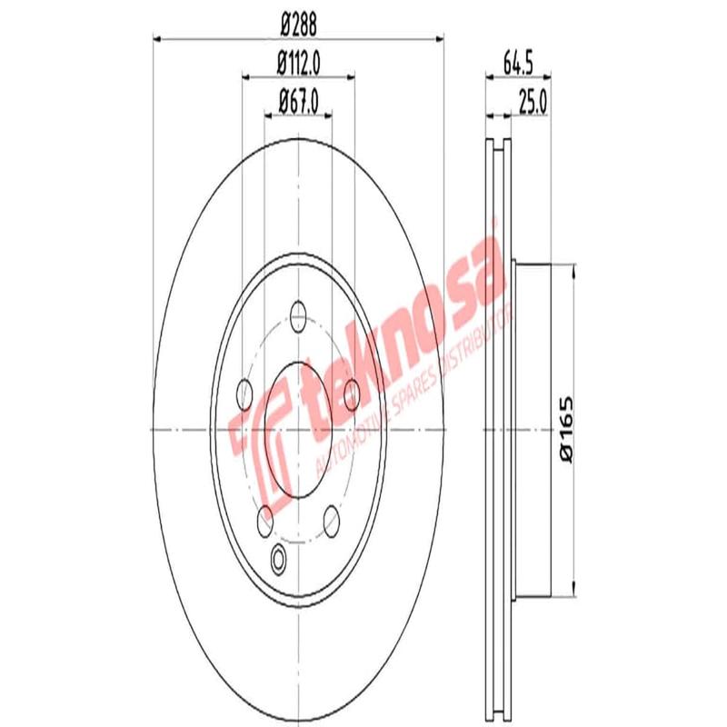 Brake Disc Mercedes C Class 07 (Front Vented)