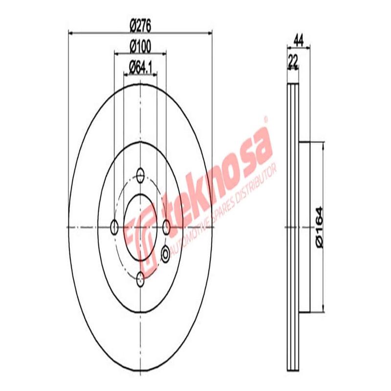 Brake Disc Mini Cooper 04 07 (Front Vented)
