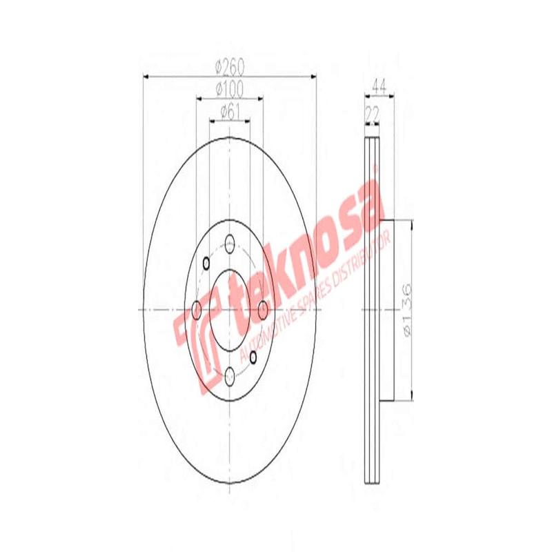 Brake Disc Nissan Tiida Livina 06 (Front Vented)