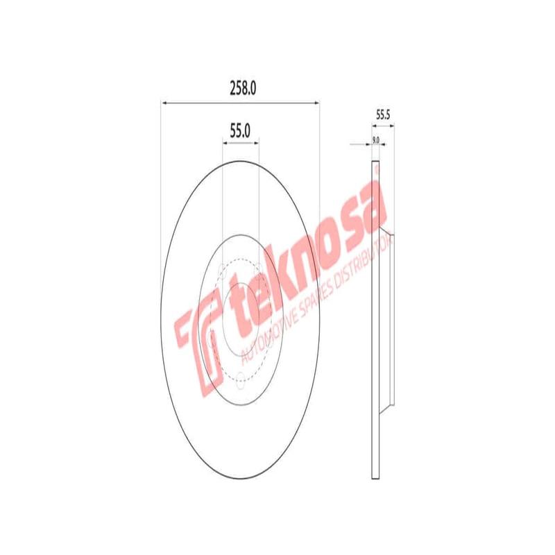 Brake Disc Toyota Run X 1.4 1.6 03 (Rear Solid)