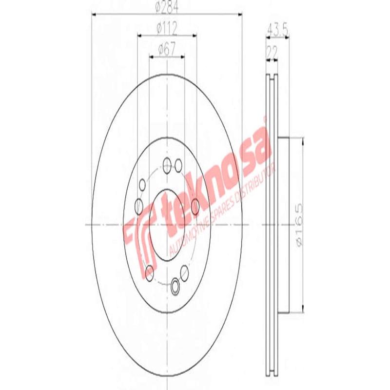 Brake Disc Mercedes W124 Series (Front Vented)