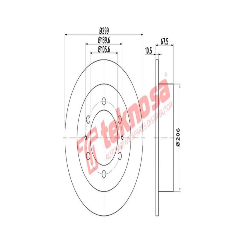 Brake Disc Musso Korando 2.9Dt 03 (Rear Solid)