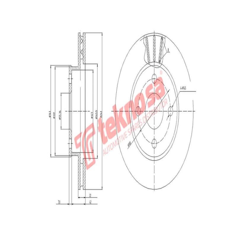 Brake Disc Toyota Corolla 160I Rear Solidi Rxi 93 (Front Vented)