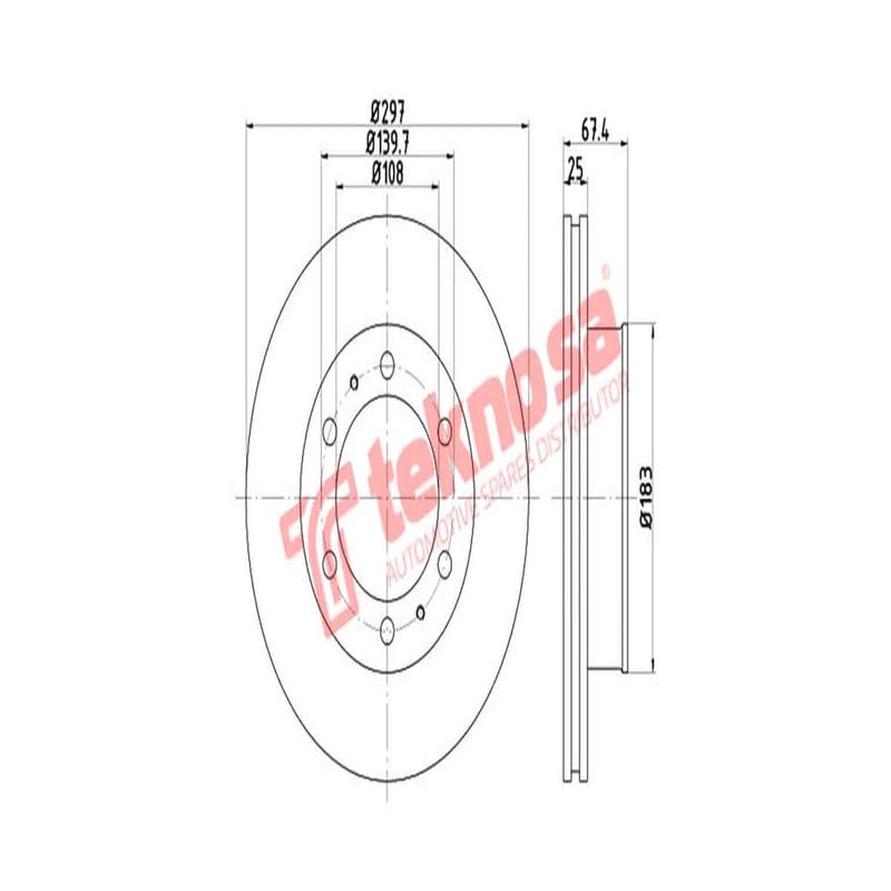 Brake Disc Toyota Hilux Xtra Cab 3.0 D4D 4X4 11 (Front Vented)