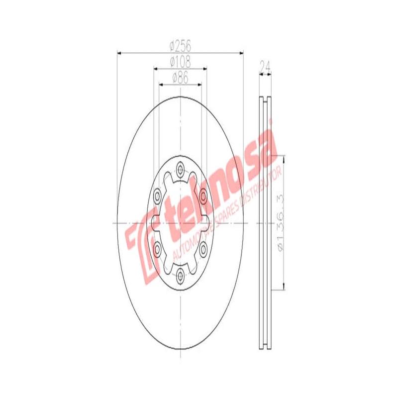 Brake Disc Ford Ranger 2.2 2010 (Front Vented)