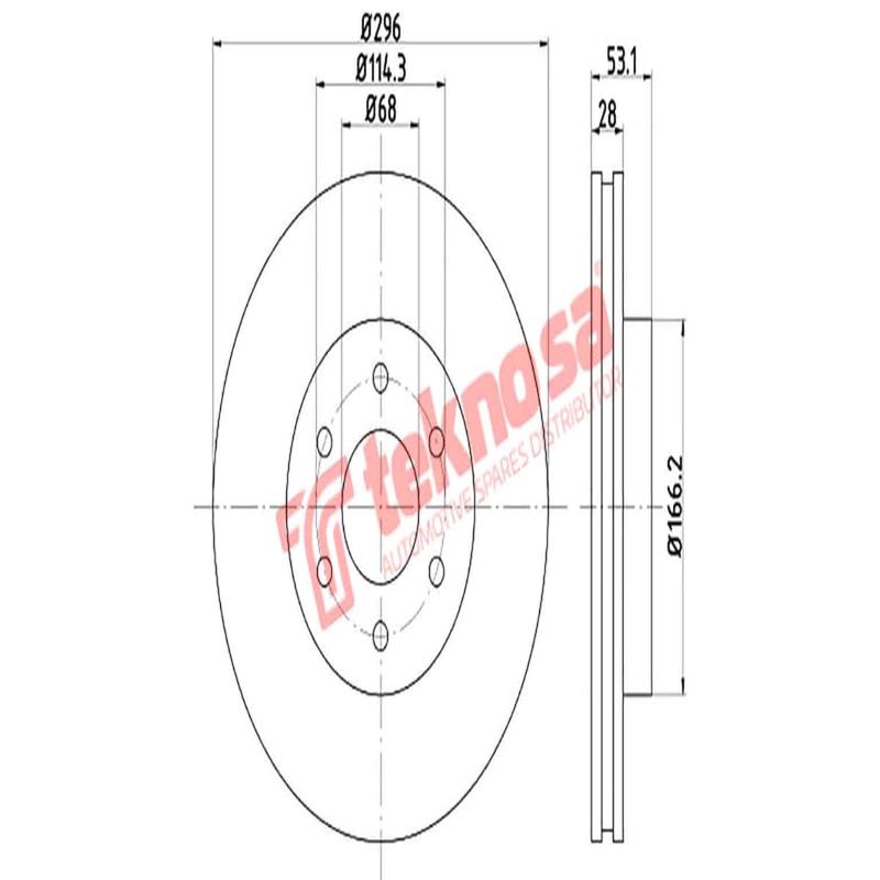 Brake Disc Nissan Navara 2.5 4.0 11 (Front Vented)