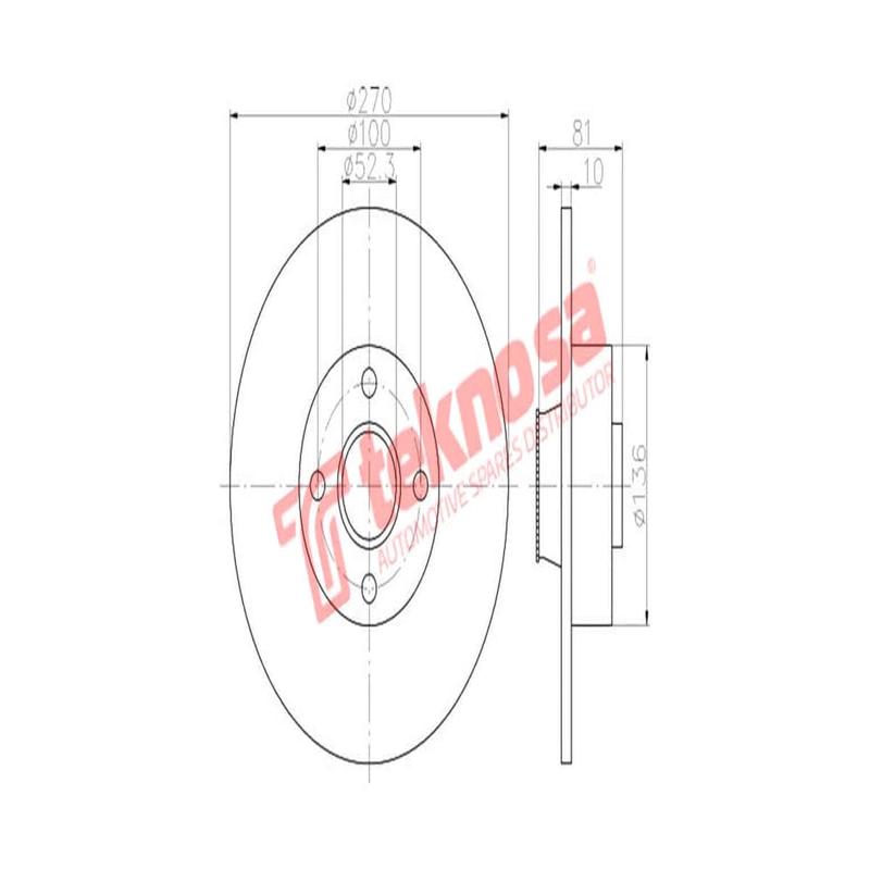 Brake Disc Renault Megane Ii Scenic Ii (Rear Solid)