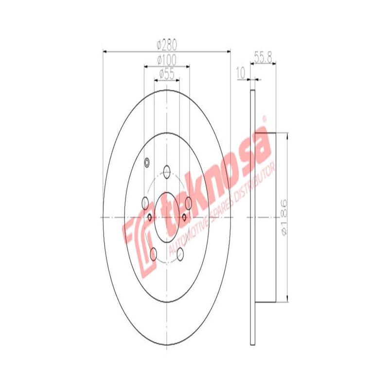 Brake Disc Toyota Avensis 10 (Rear Solid)
