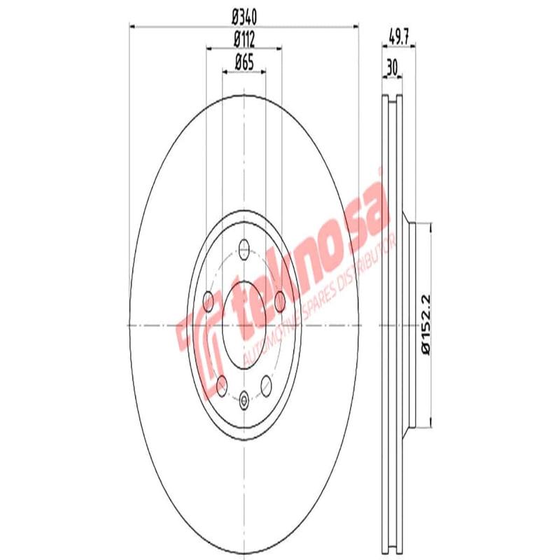 Brake Disc Audi Tt 06 14 (Front Vented)