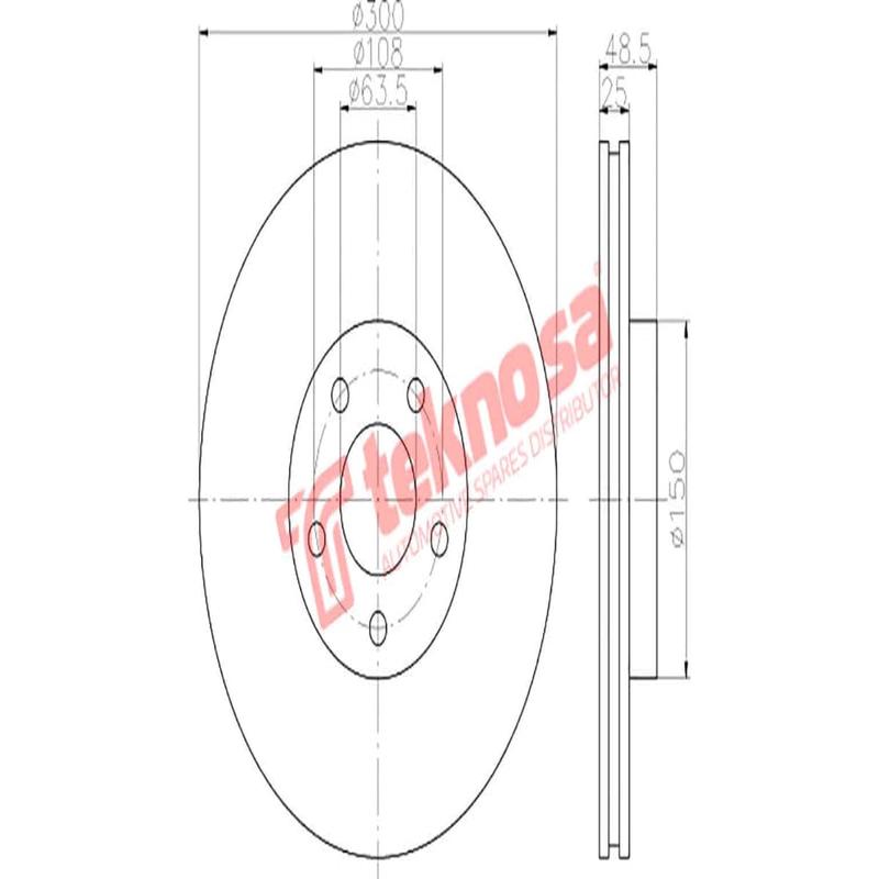 Brake Disc Ford Focus Kuga (Front Vented)