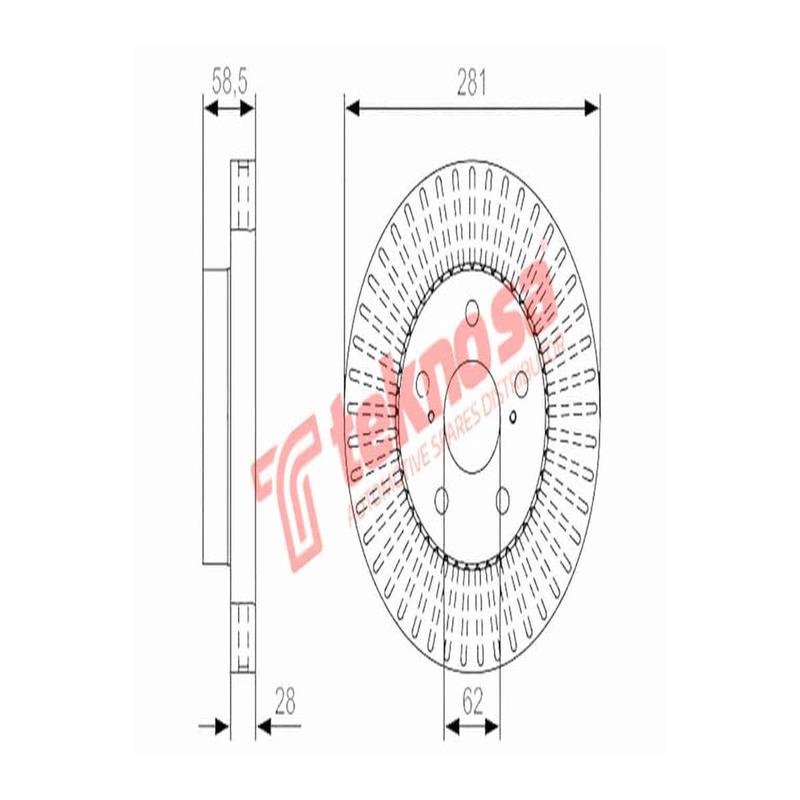 Brake Disc Toyota Innova Hilux Condor (Front Vented)