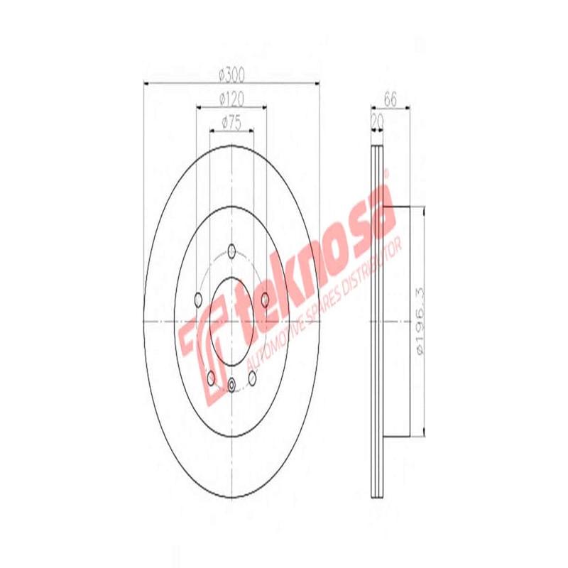 Brake Disc Bmw 3 4 Series (Rear Vented)
