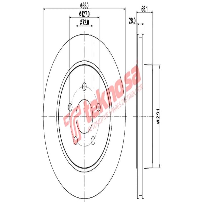 Brake Disc Jeep Grand Cherokee 04 (Rear Vented)