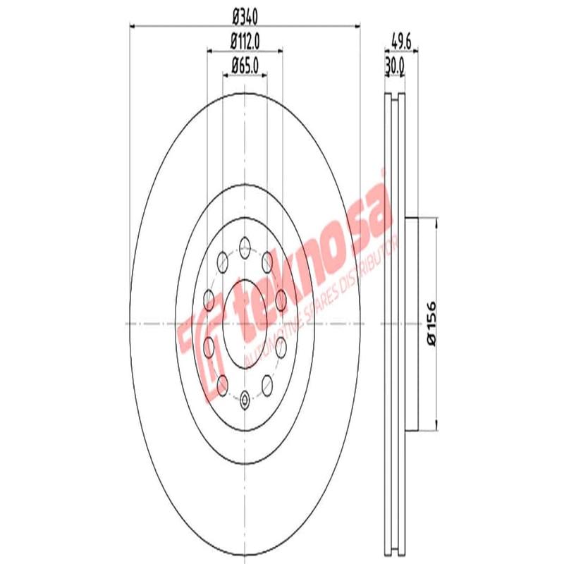 Brake Disc Audi A3 Tt Golf 7 Passat Cc (Front Vented)
