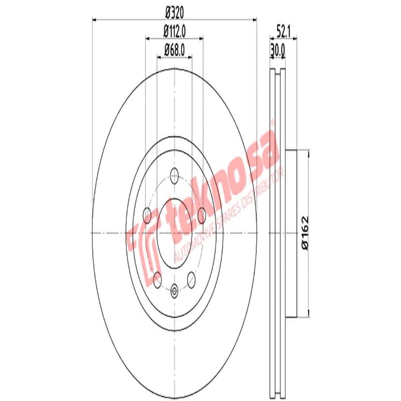 Brake Disc Audi A4 A5 A6 A7 Q5A S6 S7 (Front Vented)