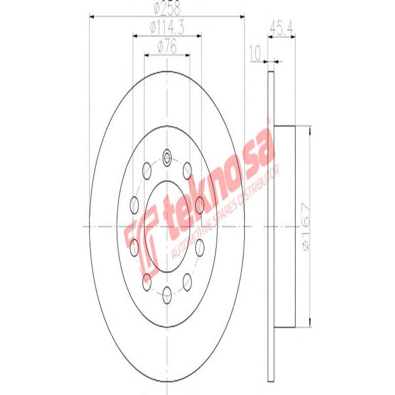 Brake Disc Hyundai Tiburon 02 09 (Rear Solid)