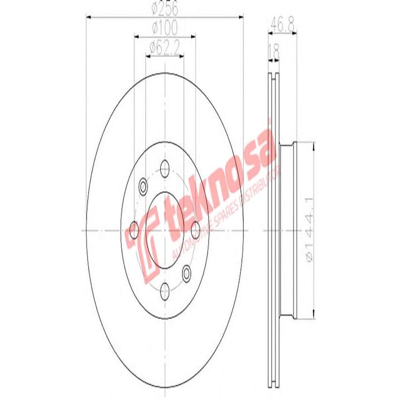Brake Disc Hyundai I20 1.4 2008 (Front Vented)