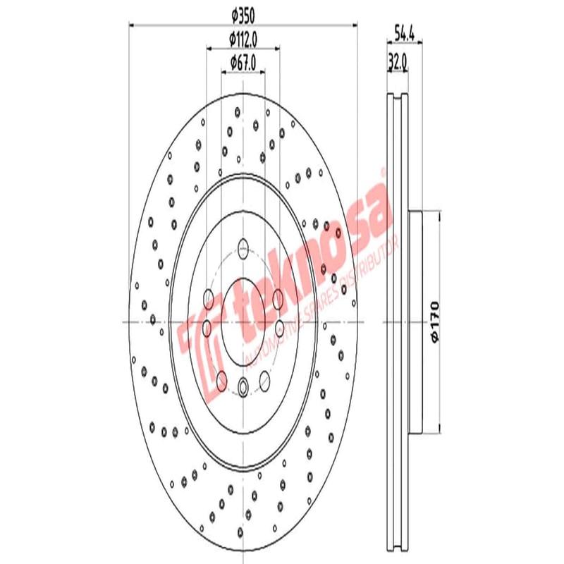 Brake Disc Mercedes Gle M Class W166 (Front Vented)