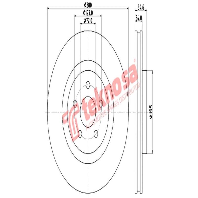Brake Disc Jeep Grand Cherokee 10 (Front Vented)