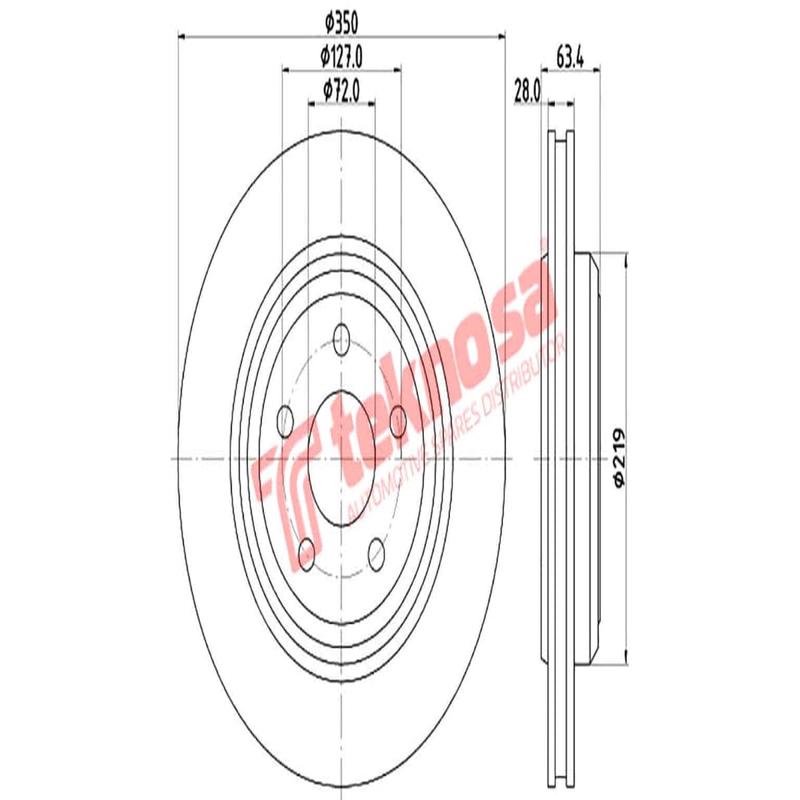 Brake Disc Jeep Grand Cherokee 10 (Rear Vented)
