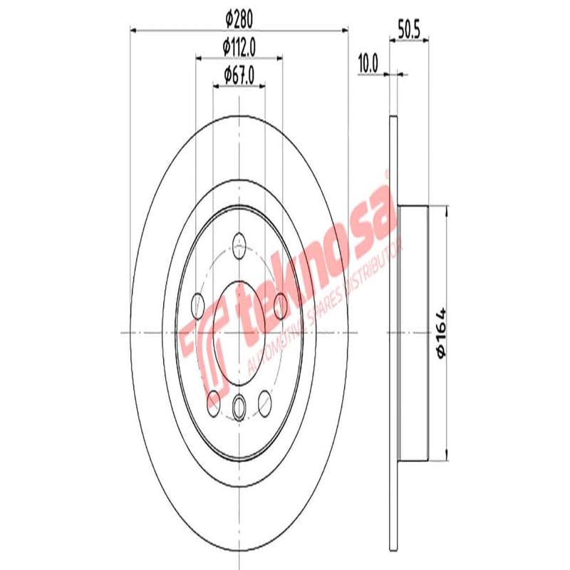 Brake Disc Mini Cooper Bmw 2 Series (Rear Solid)