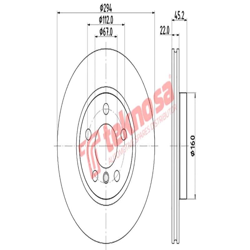 Brake Disc Mini Cooper S Bmw 2 Series (Front Vented)