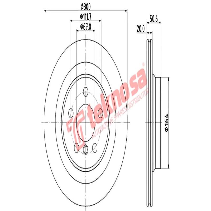 Brake Disc Mini Counrtyman Bmw 2 Series (Rear Vented)