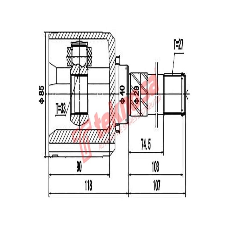 Cv Joint Inner Nissan Qashqai (06-14) X-Trail (07-18) Renault Koleos (08-)