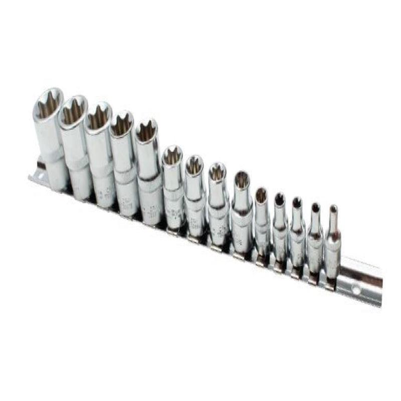 14Pc External Star Socket Set (1/4/3/8/1/2) AMPRO T33203