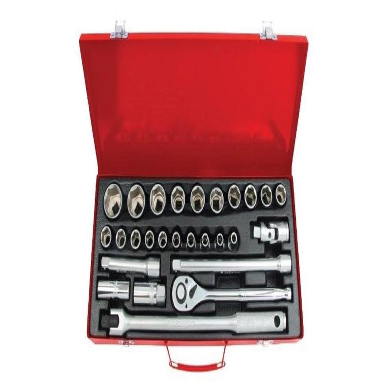 27Pc 1/2 Drive 6 Point Socket Set (Metric) AMPRO T45453