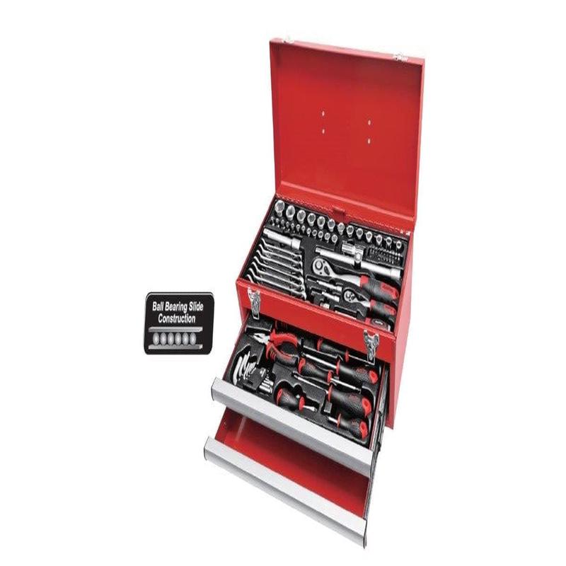 82Pc 1/4 & 1/2 Drive 2-Drawer Chest Tool Set AMPRO T47138