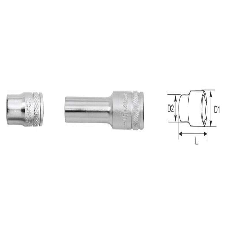 Bolt-Fit 3/8 Drive 17Mm 6 Point Deep Socket AMPRO T52347