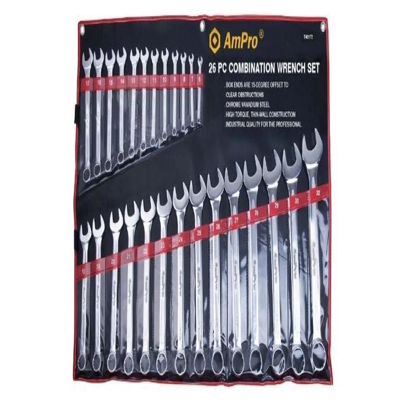 26Pc Combination Wrench Set (6 - 32Mm) AMPRO T40172