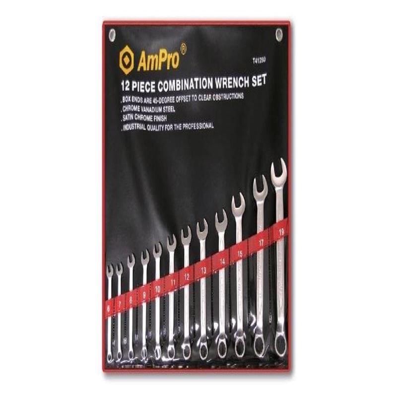 12Pc Combination Wrench Set (6 - 19Mm) AMPRO T41280