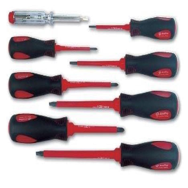 8Pc Insulated Screwdriver Set (Vde1000V) AMPRO T32195