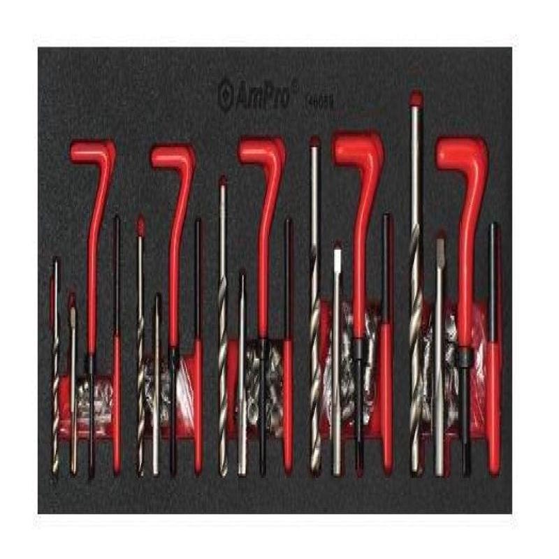 131Pc Thread Repair Tool Set (Foam Tray) AMPRO T46069