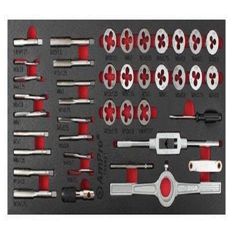 39Pc Tap & Die Tool Set (Foam Tray) AMPRO T35921
