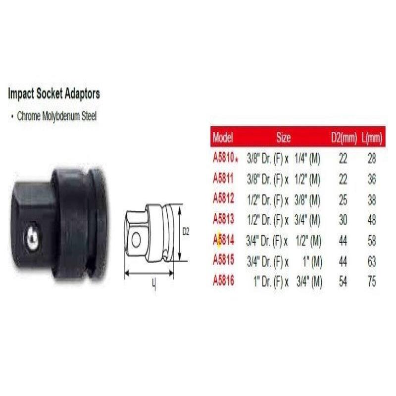 3/4 Dr(F) X 1 Air Impact Adaptor AMPRO A5815