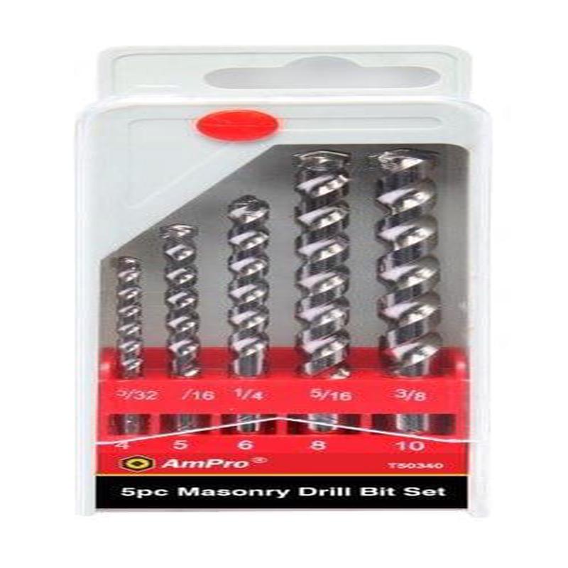 5Pc Masonry Drill Bit Set AMPRO T50340