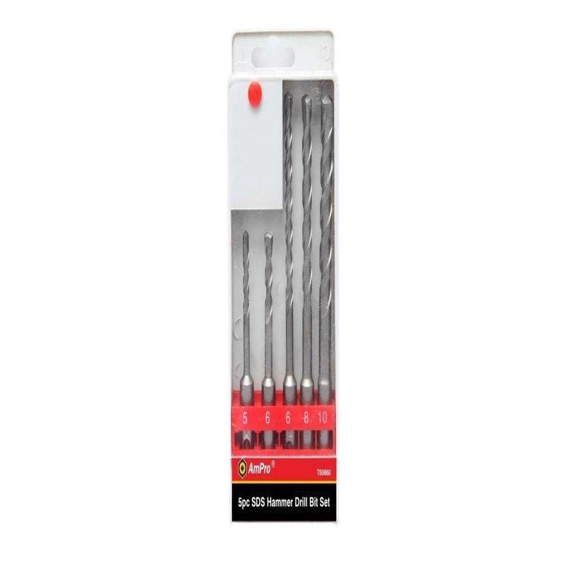 5Pc Sds Hammer Drillbit Set AMPRO T50860