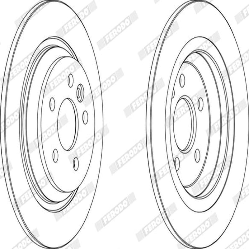 Brake Disk Rear (SINGLE) Volvo S60, S80, V80, XC70 (DDF1720X)