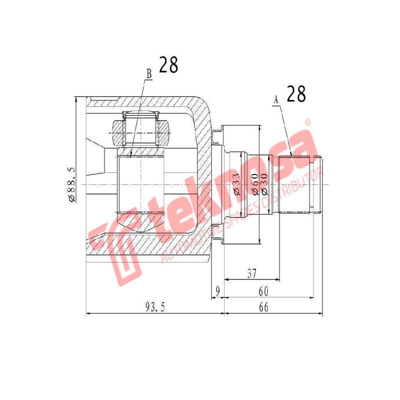 Inner CV Joint Front Left BMW 2 Series F45/46 X1 F48 X2 F39 (BM4013)